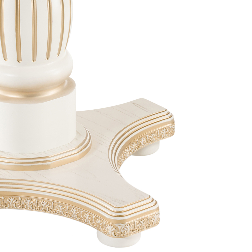 Стол деревянный Woodville Морнит 220(320)х110 слоновая кость, золото