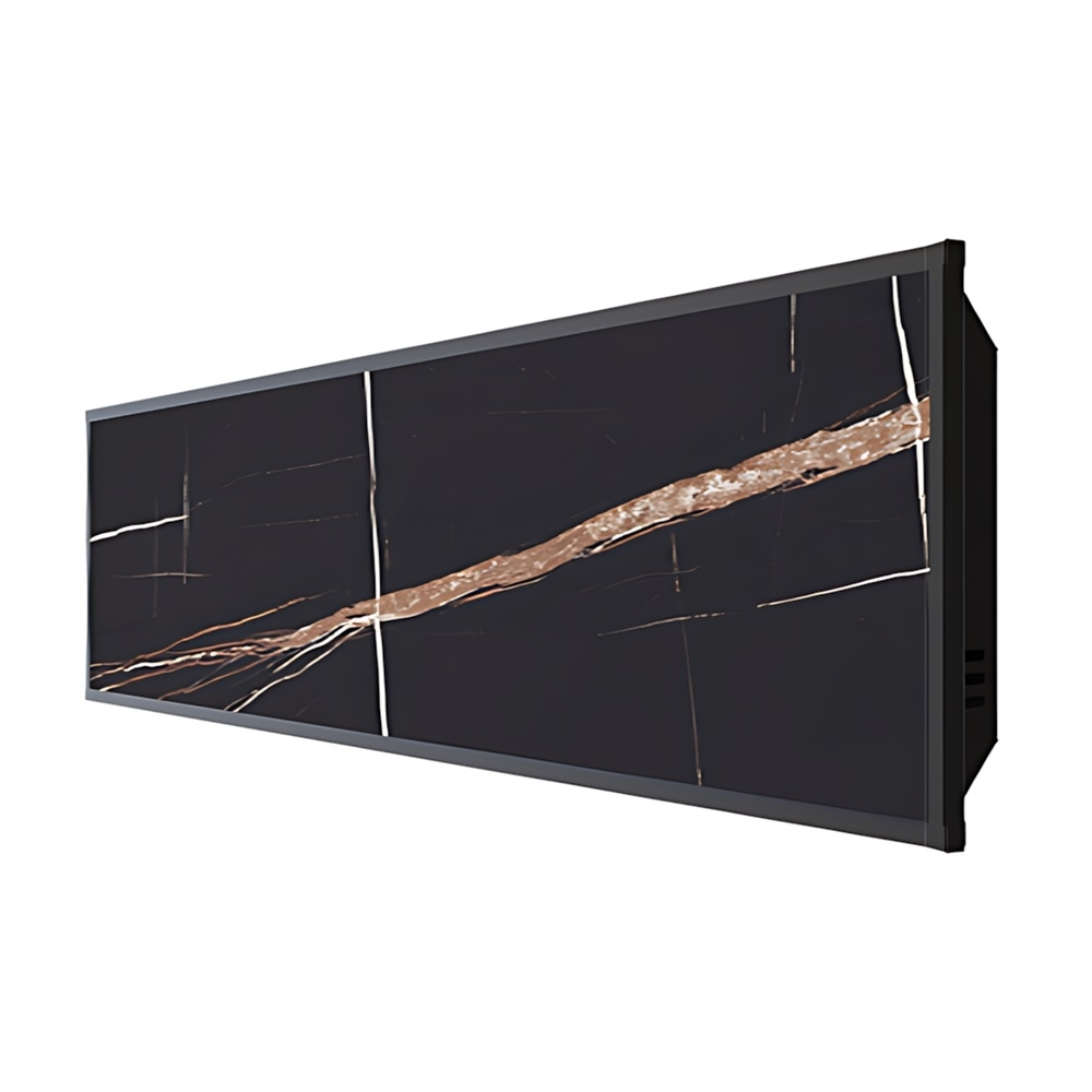 Конвектор электрический настенный STOUT SCT - 1200x300 мм (в черном корпусе с панелью BLACK STONE)