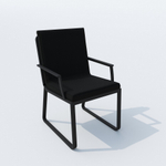 Стул Ideal Patio АЛЬБА черный - каркас карбон