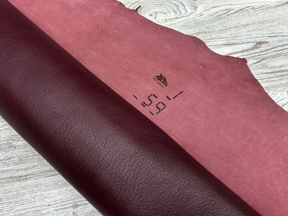 Натуральная кожа овчины от Falco Pellami цвета бордо