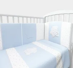 Набор в кровать для новорожденных Lollycottons Maks Bear, Голубой