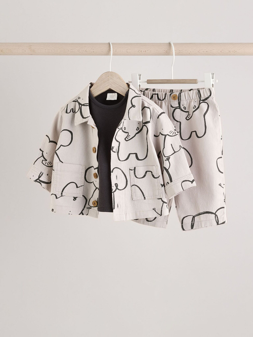 Комплект из трех предметов для малышей Next E47-906, Молочный, Темно-серый