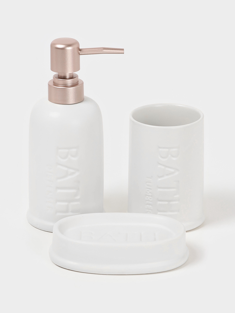 Набор аксессуаров для ванной комнаты SAVANNA «Бэкки», 3 предмет, цвет белый