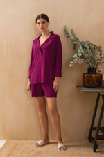 Домашние шорты с комфортной посадкой (Размер: S) (Цвет: малиновый)