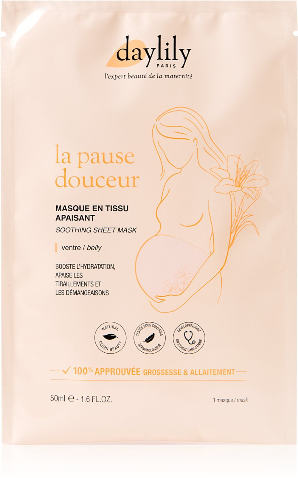 Daylily Mask In Sooting Fabric - тканевая маска для беременных /   50  ml  / GTIN 3770005336271