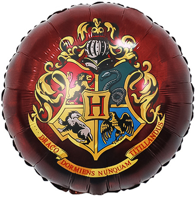 Фольгированный шар, круглый «Герб Хогвардса», в бордовом цвете, 46 см