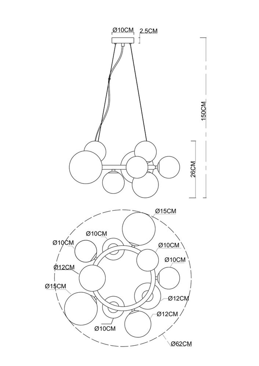 Подвесная люстра Arte Lamp