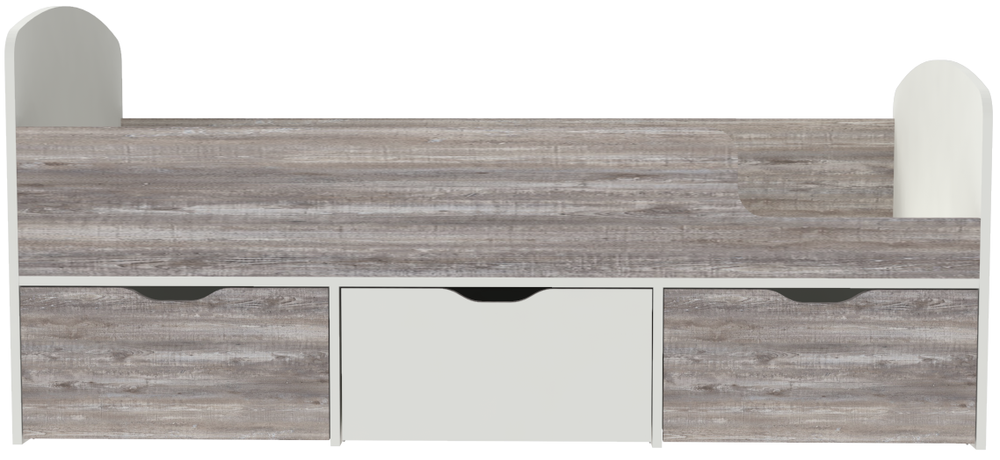 Кровать КарИВи Малыш Мини Белый  Бетон