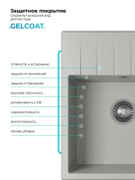 Мойка POLYGRAN DEKA-600 серый №14