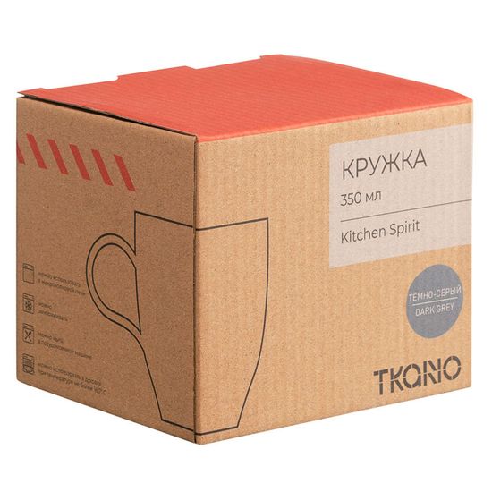 Кружка из фарфора темно-серого цвета из коллекции kitchen spirit, 350 мл