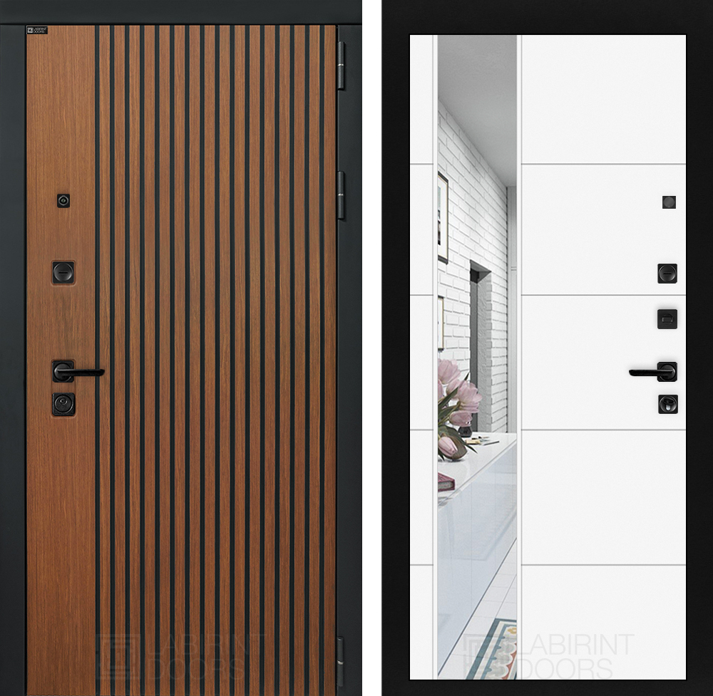 Дверь входная Лабиринт STORM 19 Белый софт металлическая