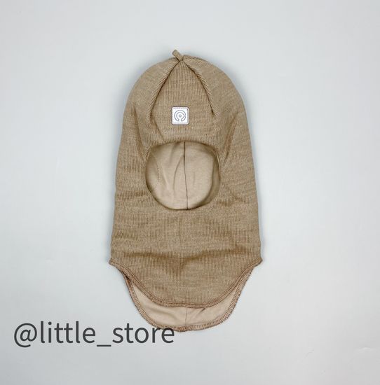 Шапка-шлем зимняя, Темно-бежевый