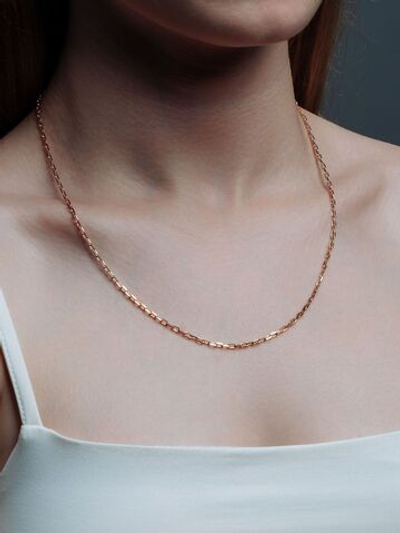 Цепочка на шею серебряная позолоченная 925 пробы, Silver Moon, якорное плетение, ширина 2,1 мм