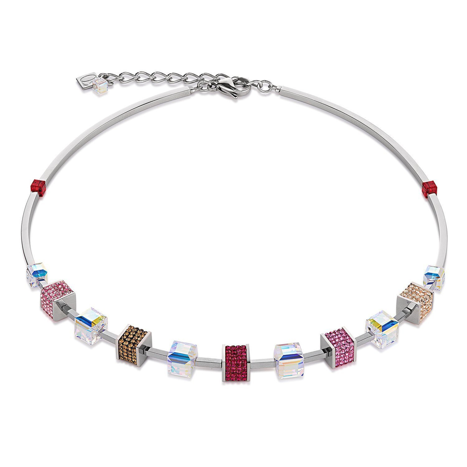 Колье Coeur de Lion 4906/10-0319 цвет мультиколор, красный, розовый, бежевый, золотой, прозрачный