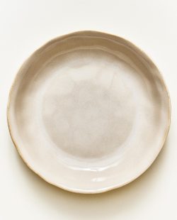 Zara Home тарелка глубокая из каменной керамики, цвет кремовый, 23 см