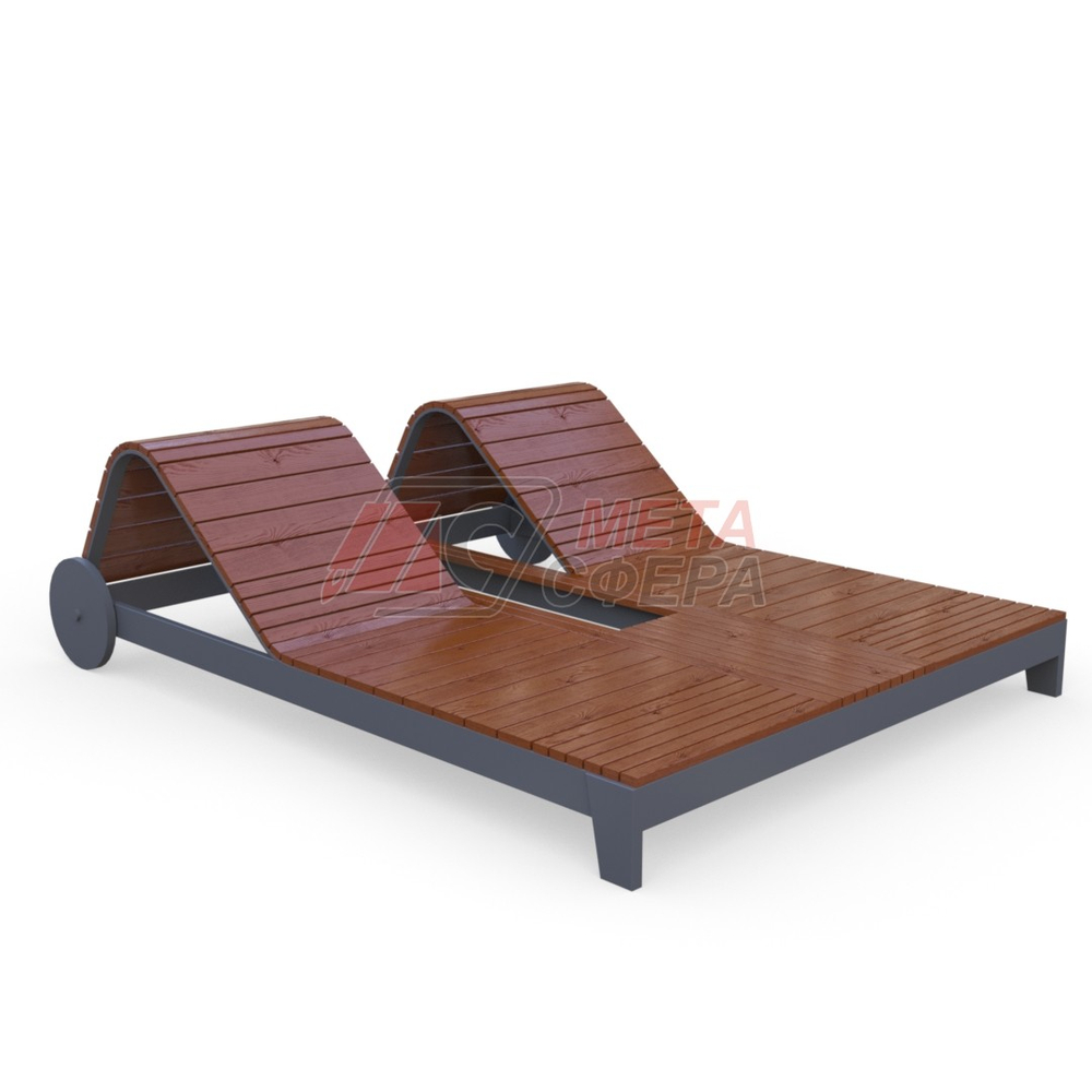 Шезлонг Нарди двойной с вазоном