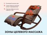 Массажное кресло качалка OTO Grand Life Шоколад
