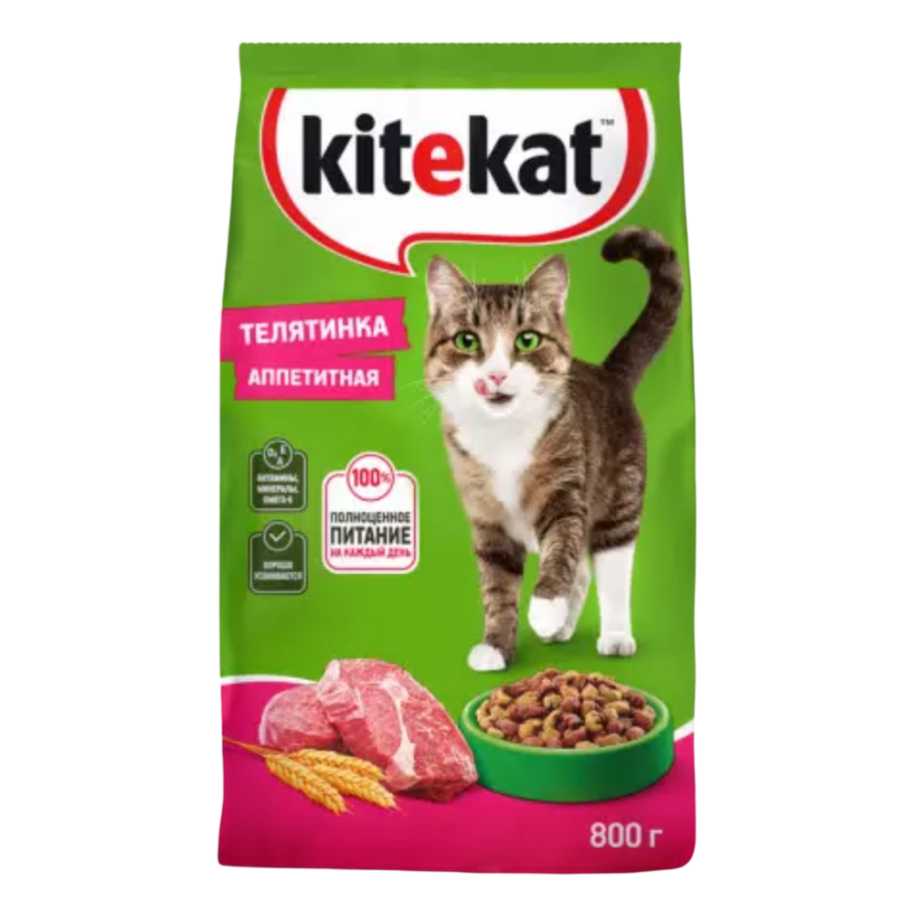 Корм "KiteKat" телятинка 800г
