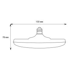 LED-U150-16W-SPSB-E27-FR PLP30WH Лампа светодиодная для растений. Форма UFO. матовая. Спектр для рассады и цветения. Картон. ТМ Uniel