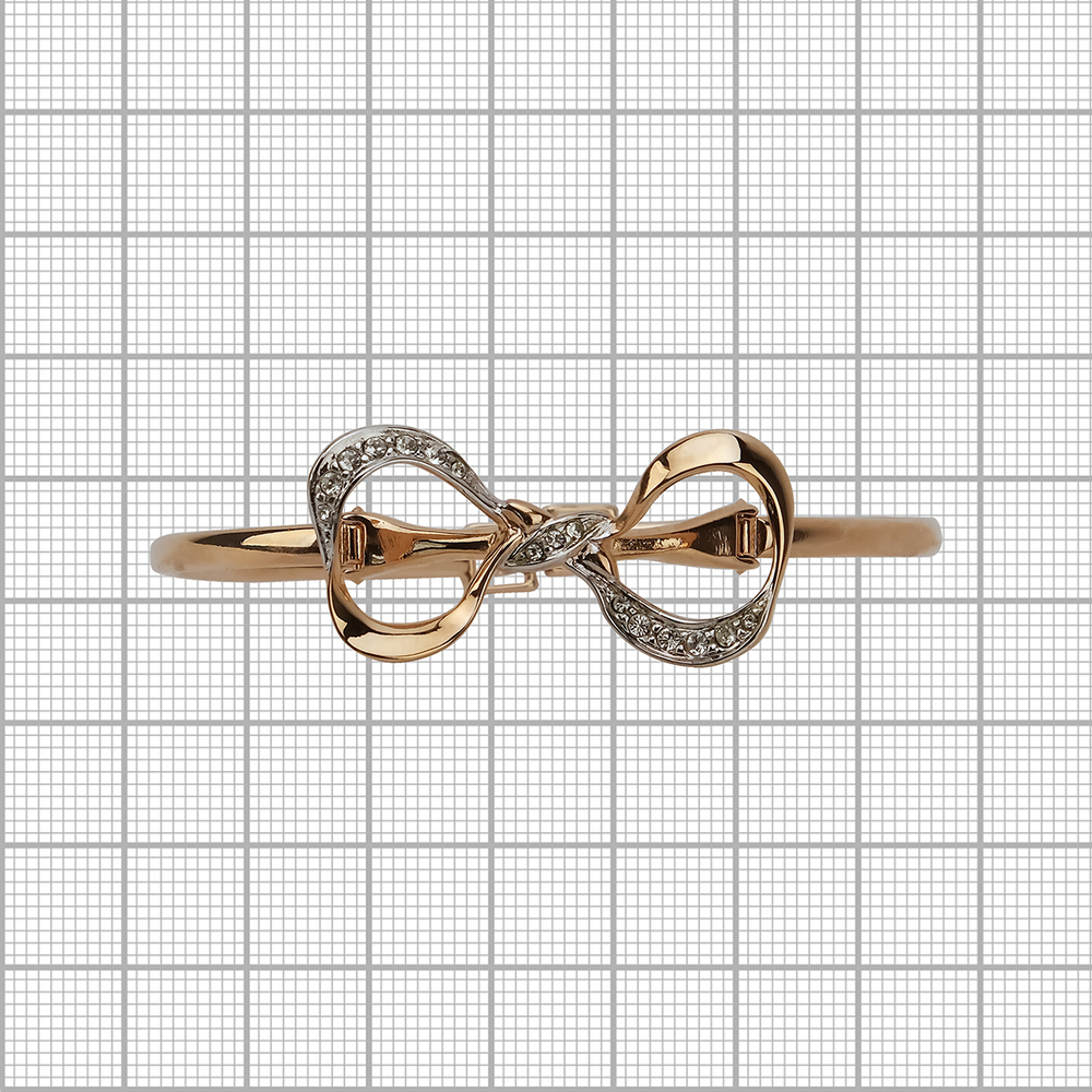 "Фонтанж" браслет в золотом покрытии из коллекции "Фаворитка" от Jenavi с замком пряжка