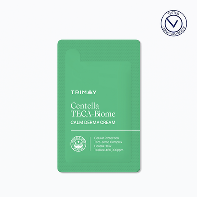 Пробник крема TRIMAY Centella Teca-Biome Calm Derma Cream (1 мл) зеленый