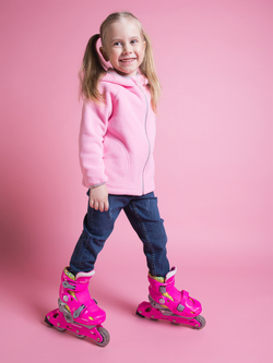 Толстовка флисовая "Котенок" розовый