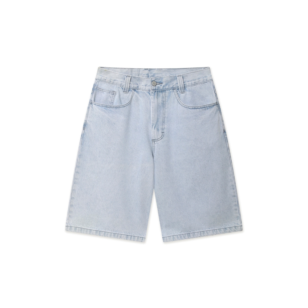Шорты Октябрь Og Logo Baggy "Blue Heavy Stone Bleached"