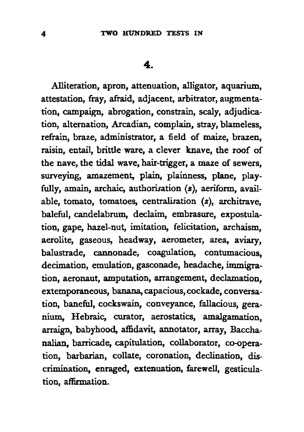 Two hundred tests in English orthography, or word dictations | W.H. Unger