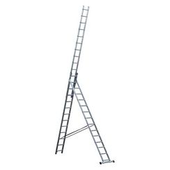 Лестница алюминиевая STAIRS ПРОФИ трехсекционная 14 ступеней (ALP314)