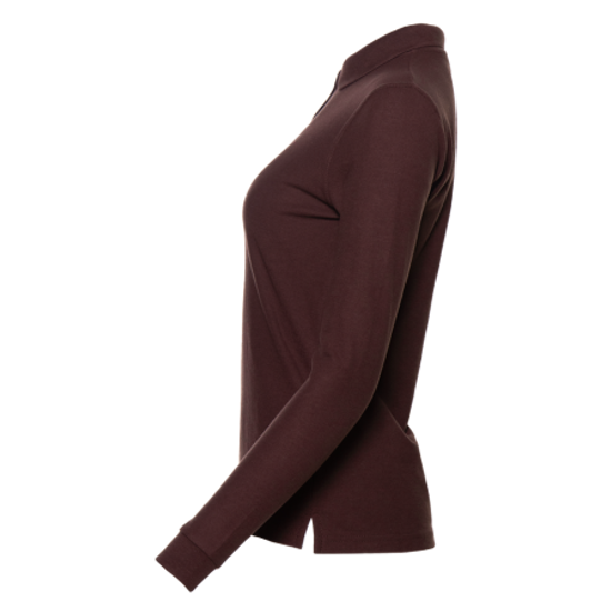 Рубашка поло дл.рукав (т.шоколадный) жен.