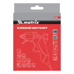 Клеевой пистолет, 7 мм, 15 (60) Вт, 8 г/мин// Matrix