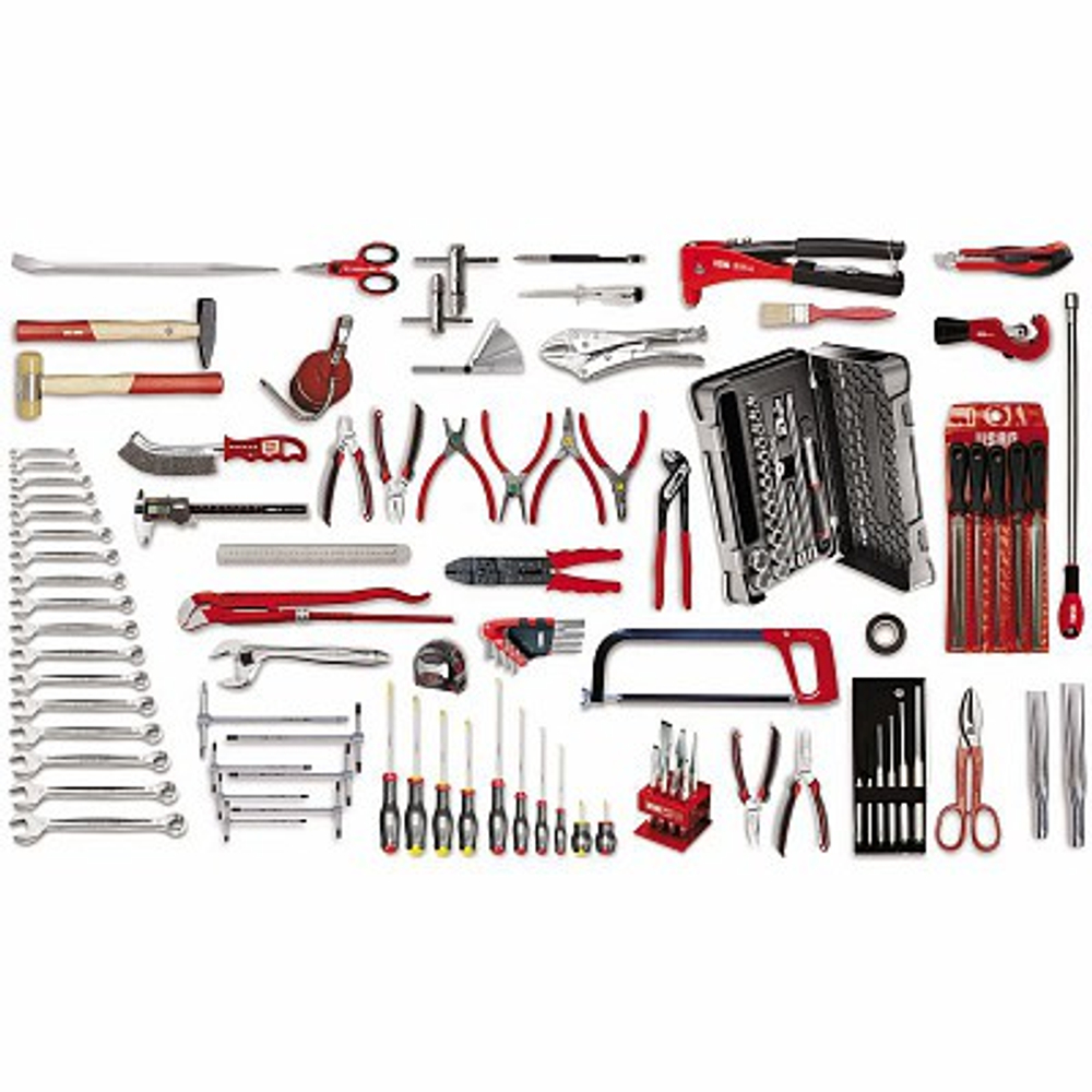 496 E6 Набор инструмента для обслуживания промышленного оборудования, 124 предмета, USAG (Италия)