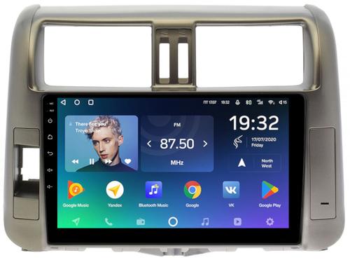 Магнитола для Toyota Land Cruiser Prado 150 2009-2013 (рамка бронза) - Teyes CC2 PLUS монитор 9" QLED, Android 10, Быстрая, SIM-слот