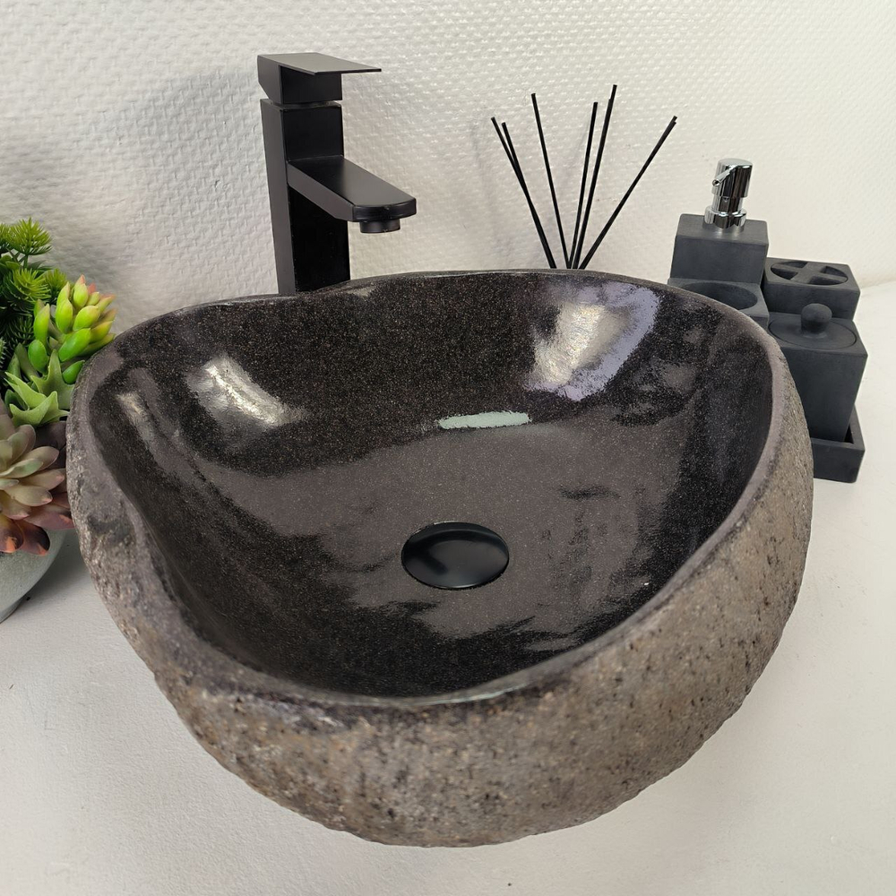 Раковина из речного камня RS-64921 43*41*15 0862