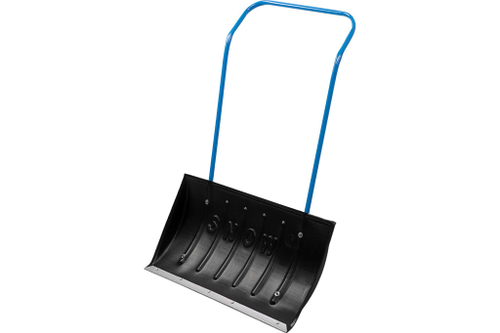 Движок для снега 790х450мм, пластиковый с алюм.планкой,П-обр.ручка СИБРТЕХ 61594