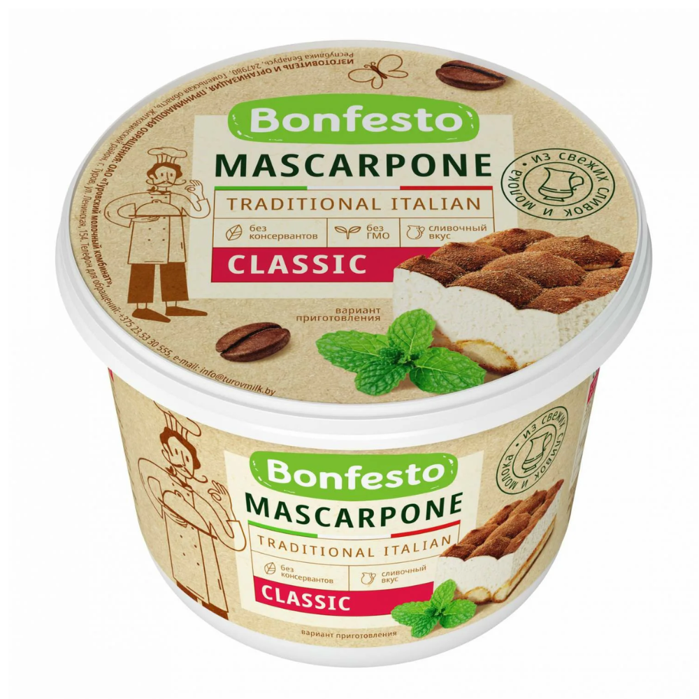 Сыр Bonfesto Mascarpone classic 78% 500 гр