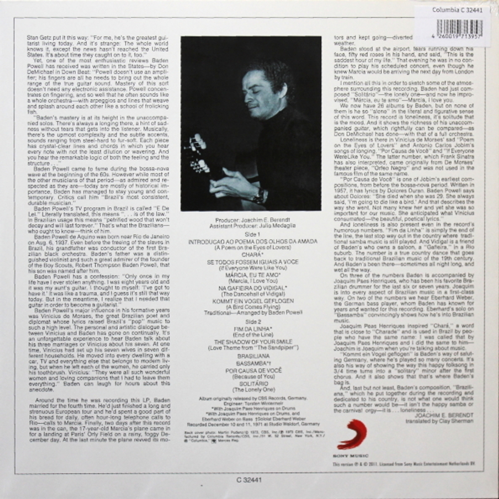 Baden Powell / Solitude On Guitar (LP)