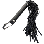 Набор для БДСМ-игры: ремни, плетка, наручники, оковы и маска (Цвет: черный)