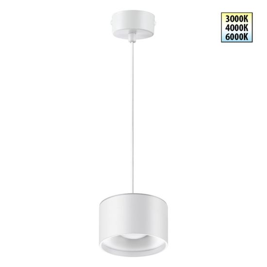 358967 OVER NT22 352 белый Светильник накладной с переключ. цв. температуры, провод 2м IP20 LED 3000К\4000К\6000К 12W вниз + 3ВW вверх 110-265V GIRO