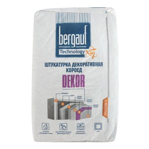 Штукатурка декоративная Бергауф Dekor короед 2,5 мм 25 кг