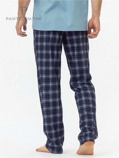 Брюки мужские Pantelemone PDB-164, клетка темно-синяя