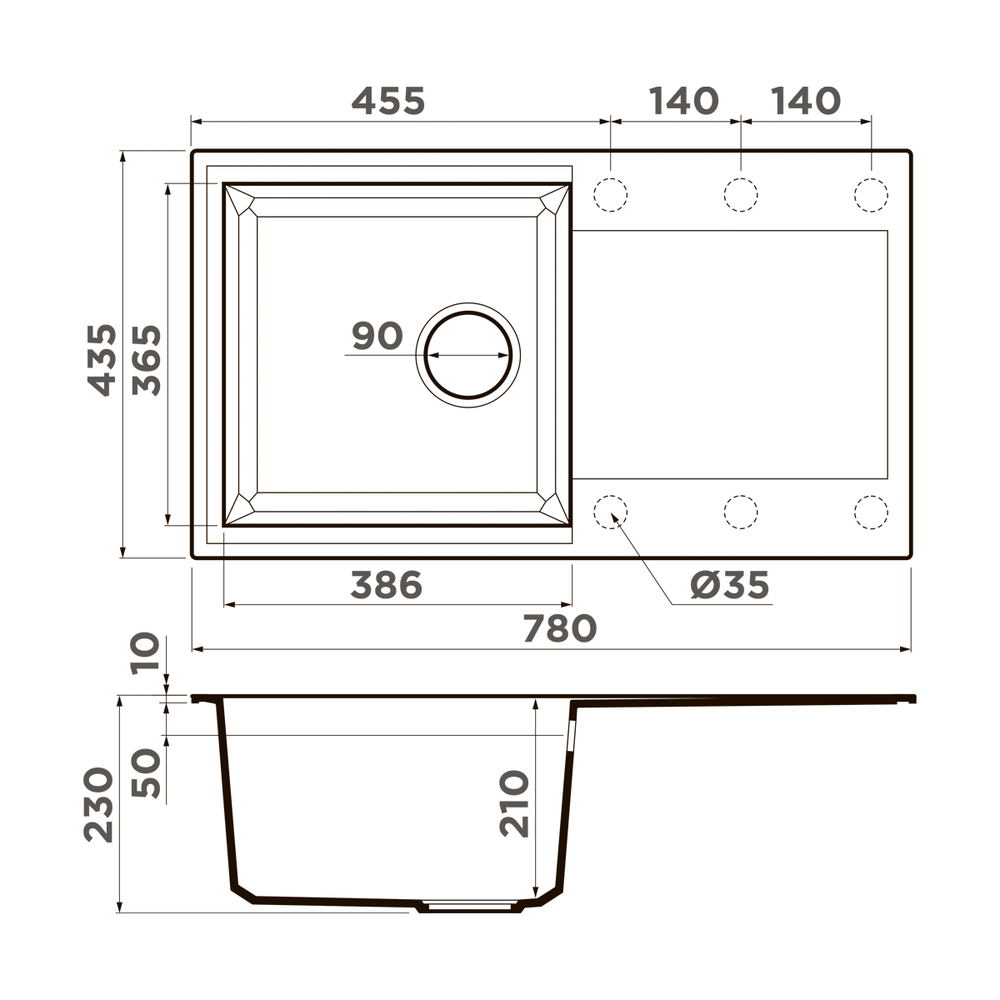 Мойка Omoikiri Sakaime 78-SA Tetogranit | Бежевый