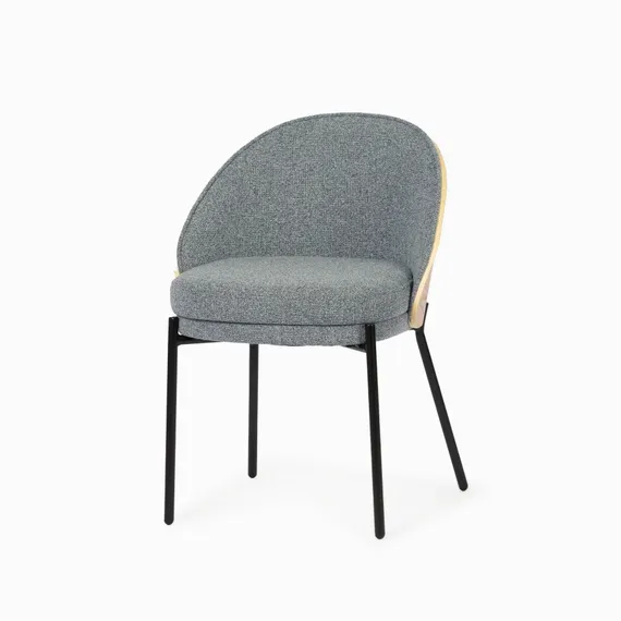 Обеденный стул Rosin, серый, шпон ясеня