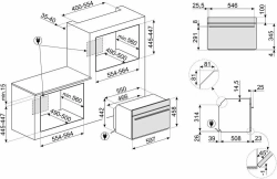 Встраиваемый электрический духовой шкаф Smeg SO4101M1B3