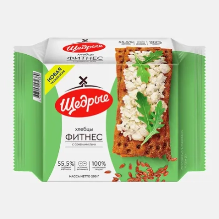 Хлебцы Фитнес с семенами льна Щедрые 200г
