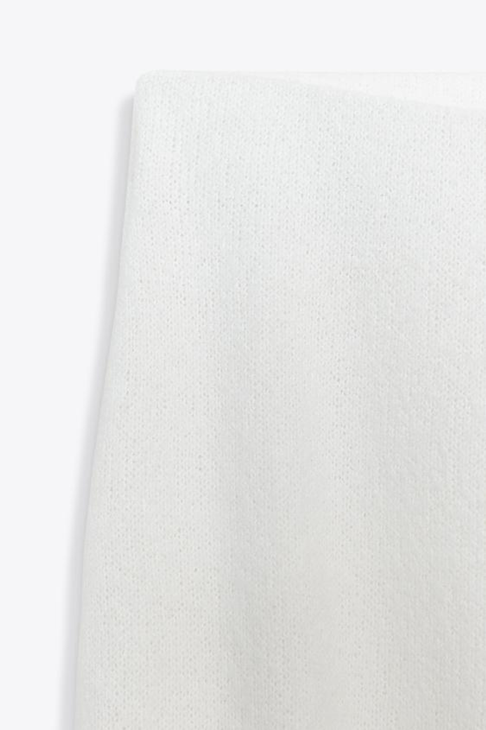 ZARA ТРИКОТАЖНАЯ ЮБКА-МИДИ С РАЗРЕЗОМ, СЛОНОВАЯ КОСТЬ