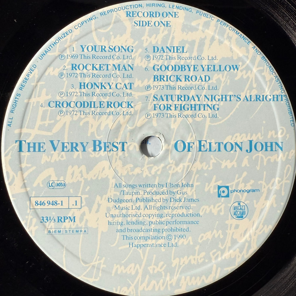 Elton John - The Very Best Of Elton John 2LP (Европа 1990г.)