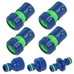 Набор для полива GREEN APPLE GAP-S002 4 коннектора 19 мм 3/4 2 штуцера 12-19мм 1/2 -3/4 соединитель | GREEN APPLE