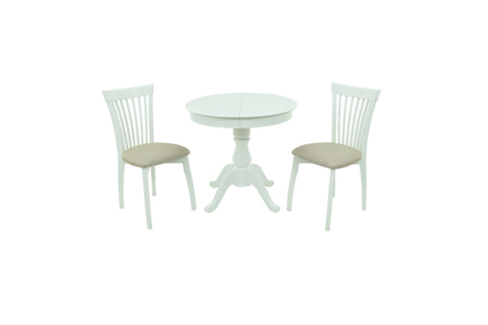 Обеденная группа Аврора Фабрицио 2 белая, Атина (100363, 101888)