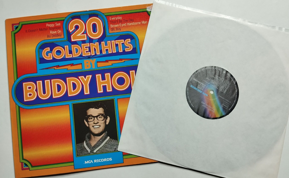 Винтажная виниловая пластинка LP Buddy Holly 20 Golden Hits By Buddy Holly (Germany 1975)